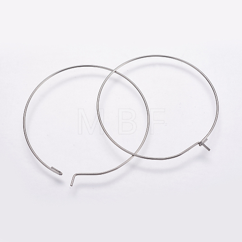 316 Surgical Stainless Steel Hoop Earrings Findings STAS-K146-039-25mm-0.8-1