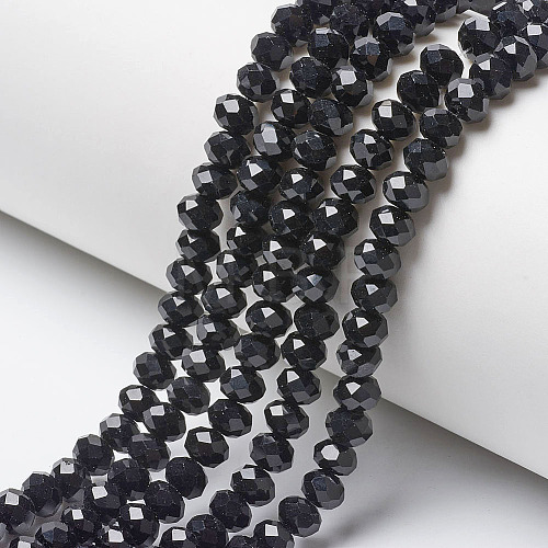 Opaque Solid Color Glass Beads Strands X1-EGLA-A034-P6mm-D18-1