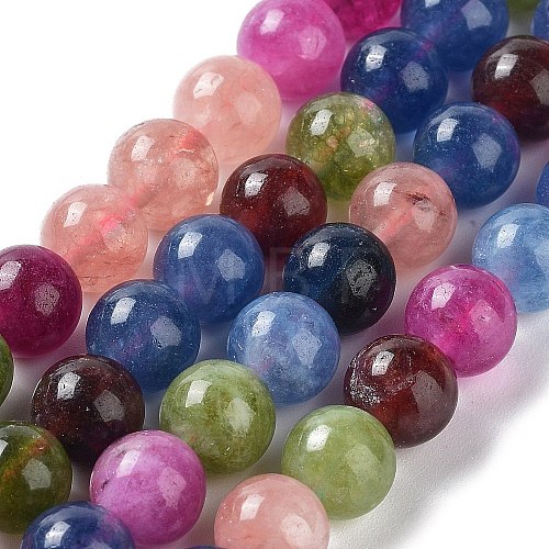 Dyed Natural Malaysia Jade Beads Strands G-G021-01B-06-1