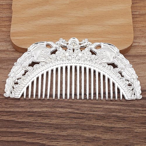 Double Phoenix Alloy Hair Comb Finding PW-WG3768C-01-1