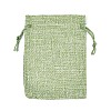 Polyester Imitation Burlap Packing Pouches Drawstring Bags X-ABAG-R005-14x10-02-3