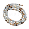 Natural Blue Calcite Beads Strands G-K427-A01-3mm-3
