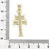 Religion Brass Micro Pave Clear Cubic Zirconia Pendants KK-B177-03G-02-3