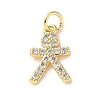 Brass Micro Pave Cubic Zirconia Charms KK-I383-05G-03-1