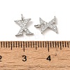 Initial Letter Brass Micro Pave Cubic Zirconia Pendants ZIRC-F008-X-3