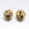 Real 18K Gold Plated Round Sterling Silver Beads STER-M101-04-6mm-1