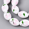 Frosted Handmade Lampwork Beads Strands LAMP-N037-03G-3