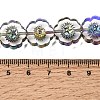 Electroplated Transparent Glass Beads Strands GL-CBA98F0-05B-4