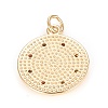 Brass Micro Pave Cubic Zirconia Pendants KK-O126-06G-2