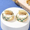 Brass Micro Pave Cubic Zirconia Hoop Earrings EJEW-H152-01B-G-2