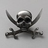 Skull Alloy Brooches AJEW-WH0270-462C-1