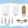 Glass Wishing Bottle  with Synthetic Turquoise Chip Beads inside Pendant Decorations HJEW-FS0001-06-3