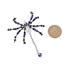 Halloween Theme Spider Glass Pendants PALLOY-JF02882-02-2