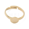 Adjustable Brass Pad Ring Settings KK-K414-10C-G-2