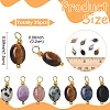 35Pcs 7 Style Natural Mixed Stone Pendants PALLOY-YW00142-3