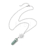 Natural Green Aventurine Pendants Necklace NJEW-JN04694-03-1