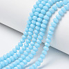 Opaque Solid Color Imitation Jade Glass Beads Strands EGLA-A044-P2mm-D08-1