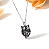 Non-Tarnish Owl Stainless Steel Urn Ashes Pendant Necklace PW-WG90000-01-4