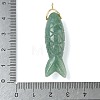Natural Green Aventurine Carved Pendants X-G-P599-07G-06-3