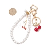 Shell Pearl Keychains HJEW-JM04619-3