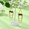Natural Gemstone Dangle Earrings EJEW-JE07287-7