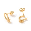 Brass Stud Earring Findings KK-M270-23G-2