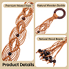 1Pc PU Leather Cord Woven Tassel Tie Knot Belts AJEW-CP0012-06B-4