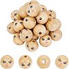 30Pcs Natural Wood Beads WOOD-FG0001-15A-1