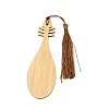 Ancient Musical Instrument Pipa Chinese Style Bookmark with Tassels for Book Lover AJEW-WH0235-32A-2