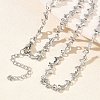304 Stainless Steel Dolphin Link Chain Necklaces for Women NJEW-G201-02P-1