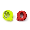 Spray Painted Zinc Alloy Slide Charms ALRI-WH0005-13Q-2