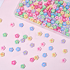 200Pcs Electroplated Opaque Resin Beads RESI-SP0001-59B-7