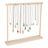 2Pcs Wood Necklace Organizer Display Stands NDIS-WH0016-15B-02-1