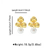 Alloy & Plastic Pearl Stud Dangle Earrings WG394CA-03-2