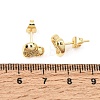 Brass Micro Pave Cubic Zirconia Stud Earrings for Women KK-CBABCD6-07G-4