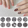 10 Rolls PET Lace Flower Nail Foils Floral Transfer Paper STIC-SP0001-18-6