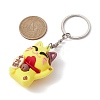 Cartoon Lucky Cat PVC Plastic Keychain KEYC-JKC00666-3