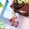Alloy Resin Butterfly Keychains KEYC-TADJ0002-02G-H-5