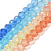 Transparent Painted Glass Beads Strands DGLA-A034-T6mm-A13-2