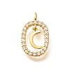 Brass Micro Pave Cubic Zirconia Pendants ZIRC-P123-01G-C01-1