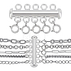 925 Sterling Silver Slide Lock Clasps HJEW-PH02493-1