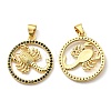 Brass Micro Pave Cubic Zirconia Pendants KK-K341-18G-01-2