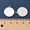 Flat Round Brass Pendant Cabochon Settings KK-K414-14D-S-3