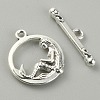 Tibetan Style Alloy Toggle Clasps X-FIND-CJC0017-21B-AS-1