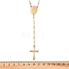 201 Stainless Steel Rosary Bead Necklaces NJEW-B143-05G-5
