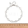 304 Stainless Steel Hollow Spiral Link Chain Anklets AJEW-AN00848-02-2