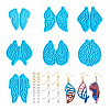 Mega Pet 7Pcs 7 Style Butterfly DIY Pendant Silicone Molds DIY-MP0001-15-1