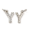 Brass Micro Pave Grade AAA Cubic Zirconia Charms ZIRC-P067-11P-Y-NR-2