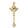Brass Micro Pave Cubic Zirconia Big Pendants X1-KK-B147-04G-04-1