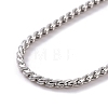 Tarnish Resistant 304 Stainless Steel Serpentine Chain Anklets AJEW-G024-04P-2